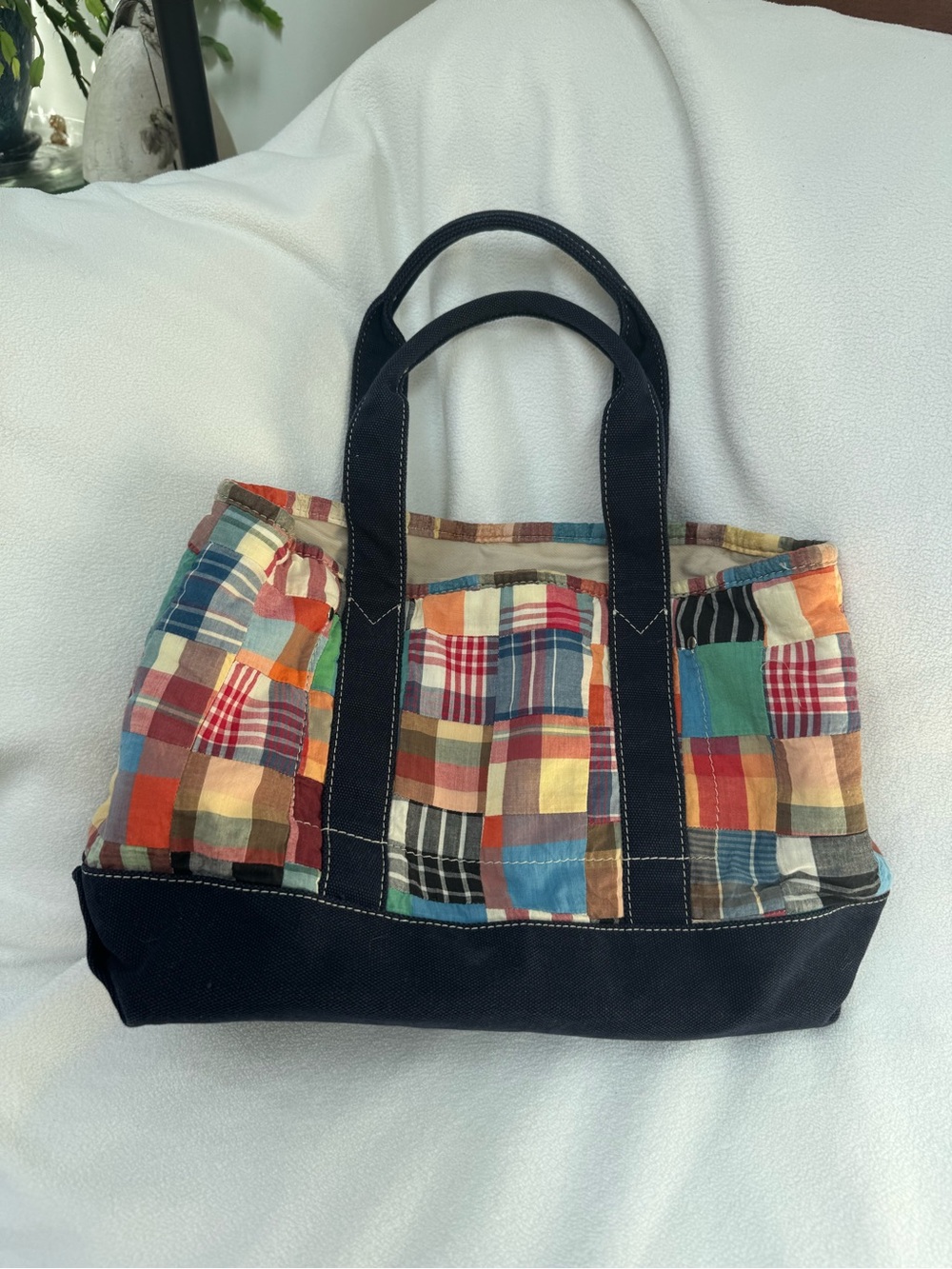 JCrew Madras Tote Bag